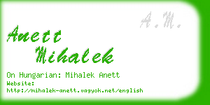 anett mihalek business card